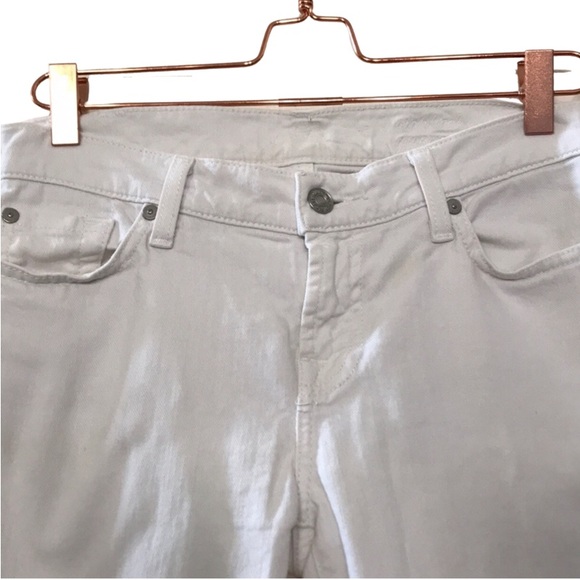 7 For All Mankind White Denim Jeans - Picture 2 of 11